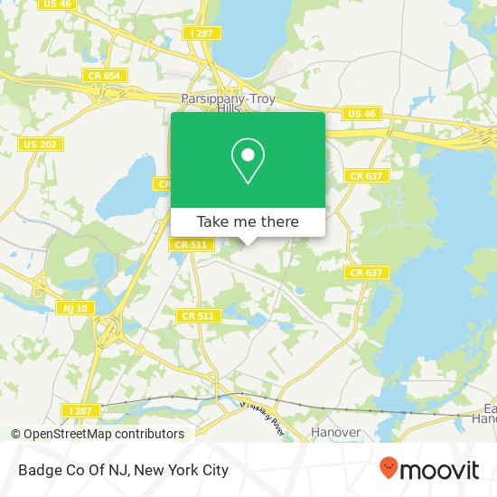 Mapa de Badge Co Of NJ