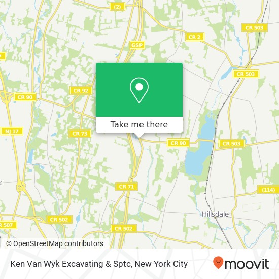 Mapa de Ken Van Wyk Excavating & Sptc