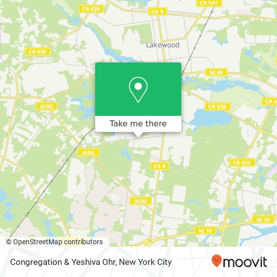 Congregation & Yeshiva Ohr map