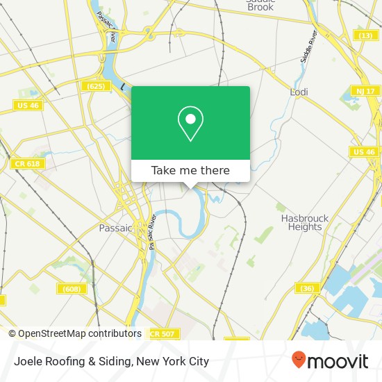 Joele Roofing & Siding map