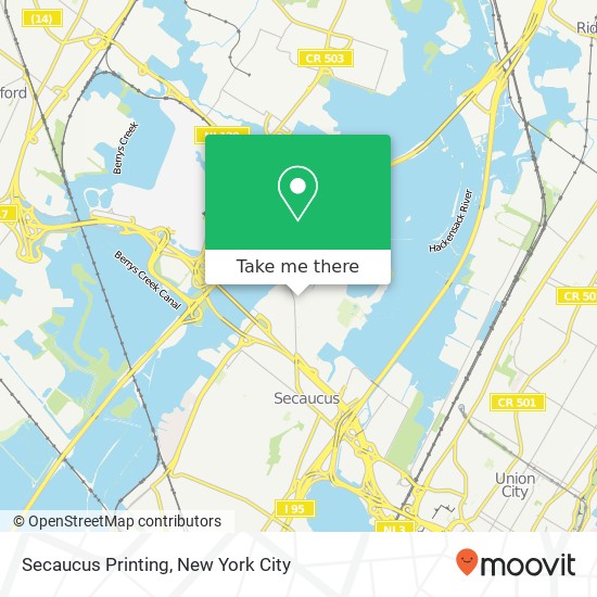 Mapa de Secaucus Printing