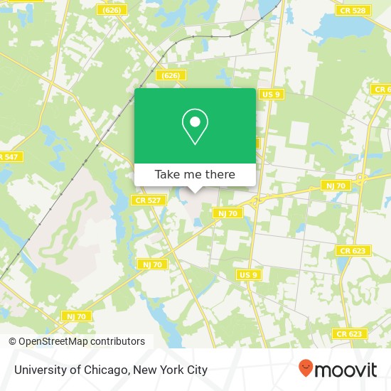 University of Chicago map