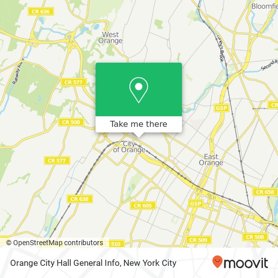 Mapa de Orange City Hall General Info