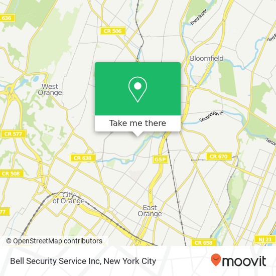 Bell Security Service Inc map