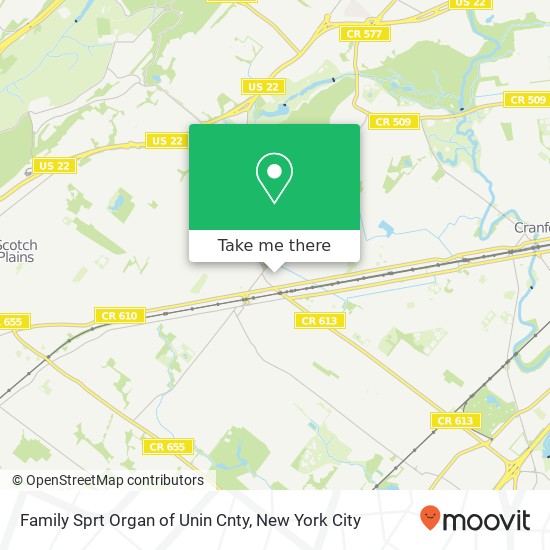 Family Sprt Organ of Unin Cnty map