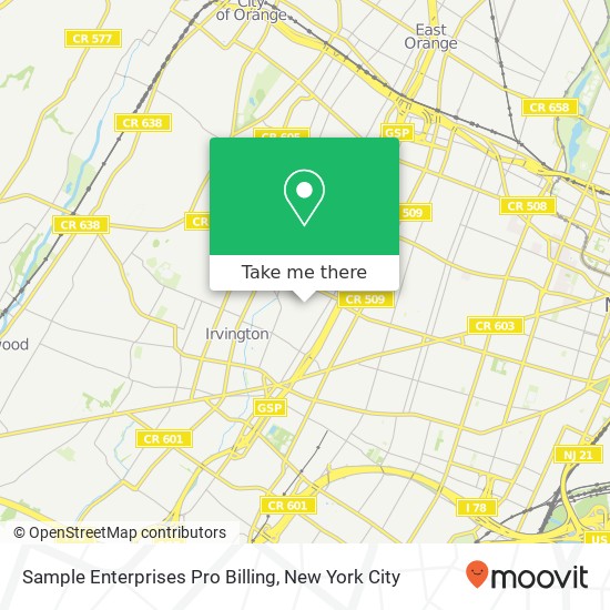 Mapa de Sample Enterprises Pro Billing