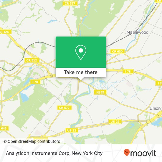 Mapa de Analyticon Instruments Corp