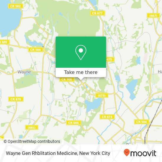 Wayne Gen Rhblitation Medicine map