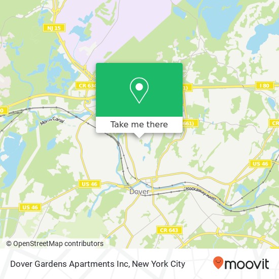 Mapa de Dover Gardens Apartments Inc