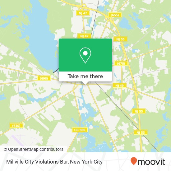 Millville City Violations Bur map