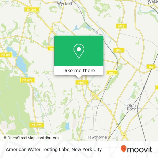 American Water Testing Labs map