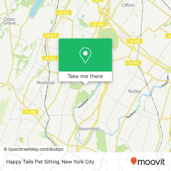 Mapa de Happy Tails Pet Sitting