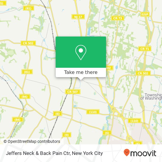 Jeffers Neck & Back Pain Ctr map