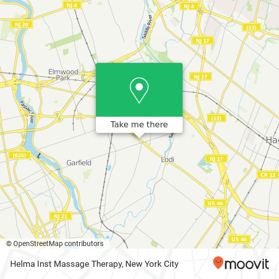 Helma Inst Massage Therapy map