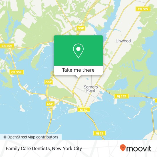 Mapa de Family Care Dentists