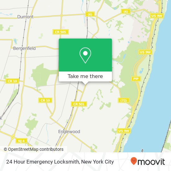 24 Hour Emergency Locksmith map