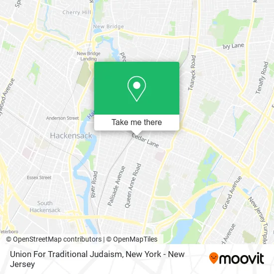 Union For Traditional Judaism map