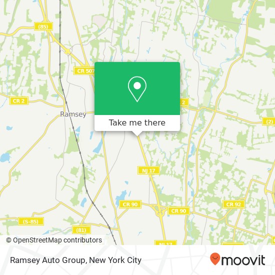 Ramsey Auto Group map