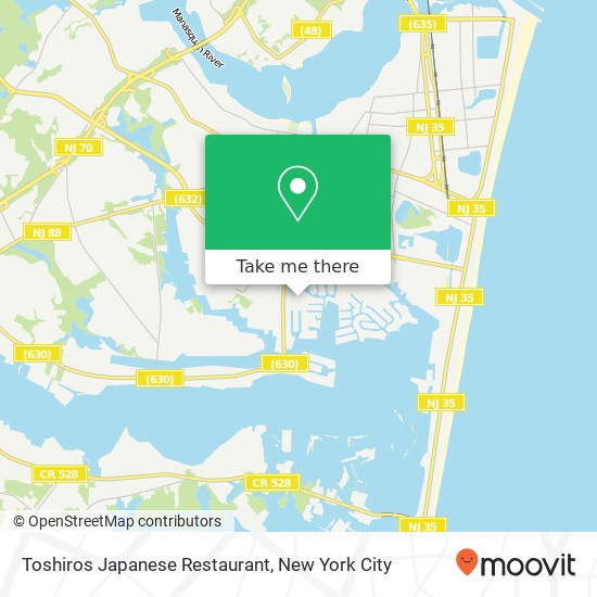 Mapa de Toshiros Japanese Restaurant