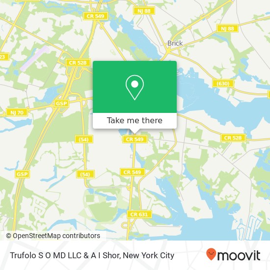 Trufolo S O MD LLC & A I Shor map