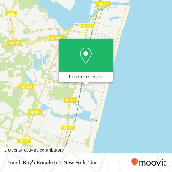 Mapa de Dough Boy's Bagels Inc
