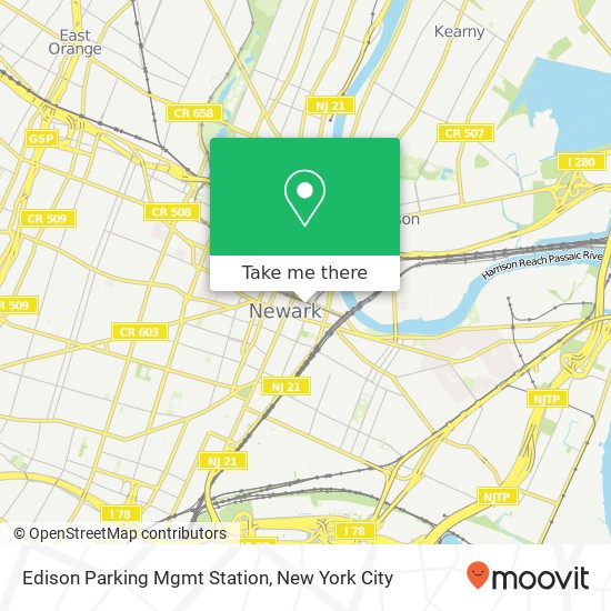 Mapa de Edison Parking Mgmt Station