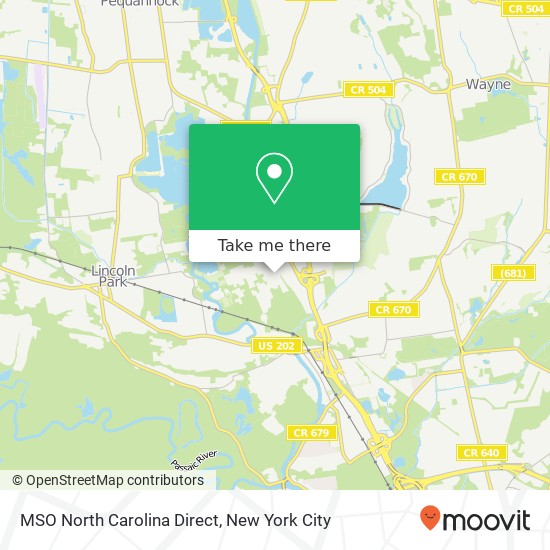 Mapa de MSO North Carolina Direct