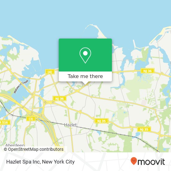 Hazlet Spa Inc map