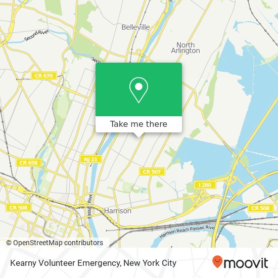 Kearny Volunteer Emergency map