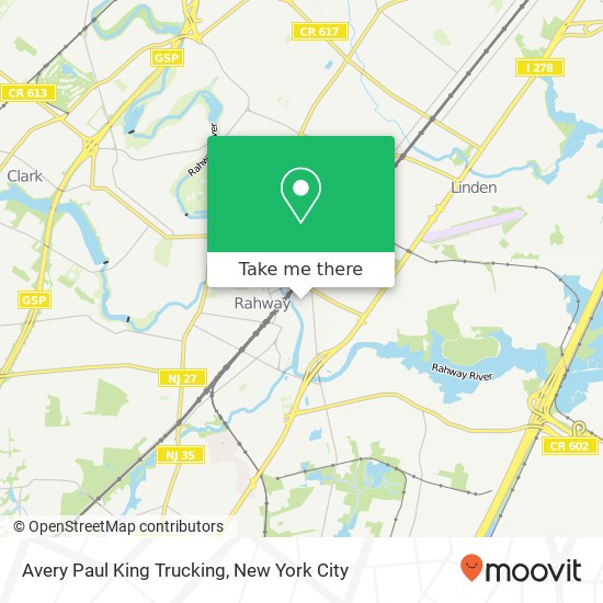 Avery Paul King Trucking map