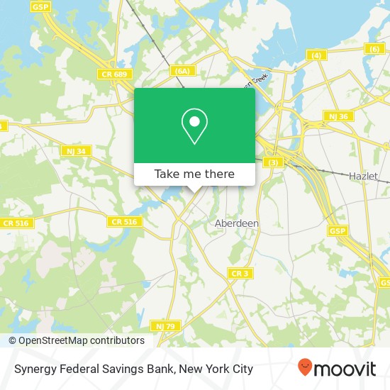Synergy Federal Savings Bank map