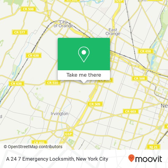 A 24 7 Emergency Locksmith map