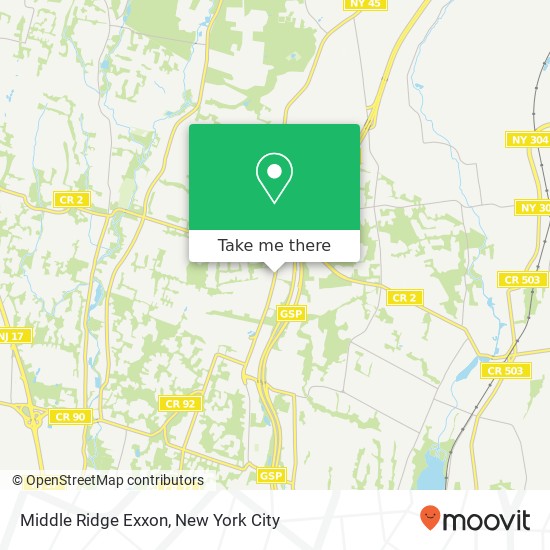 Middle Ridge Exxon map