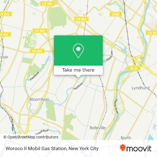 Mapa de Woroco II Mobil Gas Station