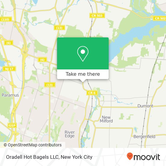 Oradell Hot Bagels LLC map