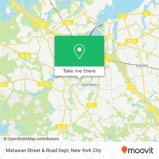 Matawan Street & Road Dept map