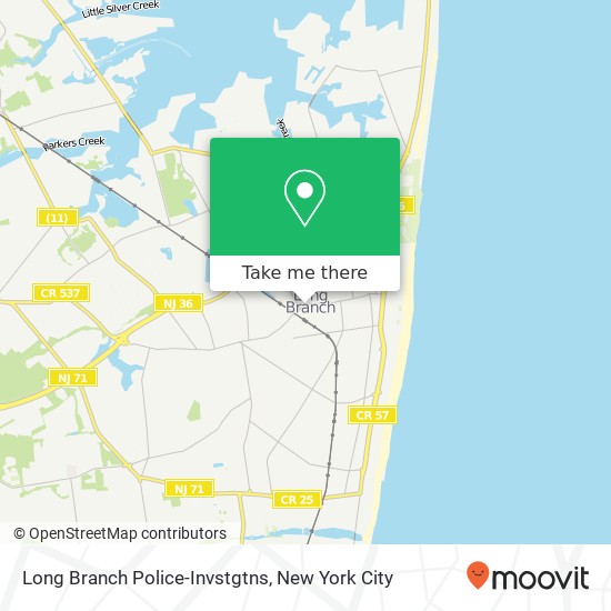 Long Branch Police-Invstgtns map