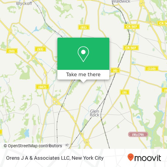 Orens J A & Associates LLC map