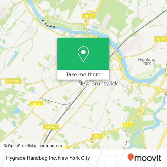 Hygrade Handbag Inc map