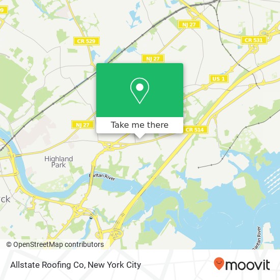 Mapa de Allstate Roofing Co