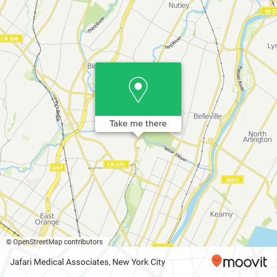 Jafari Medical Associates map