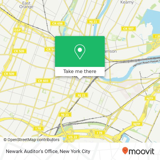Mapa de Newark Auditor's Office