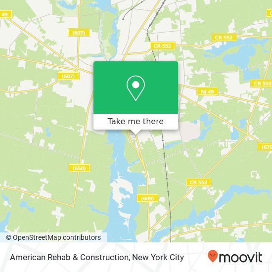 American Rehab & Construction map