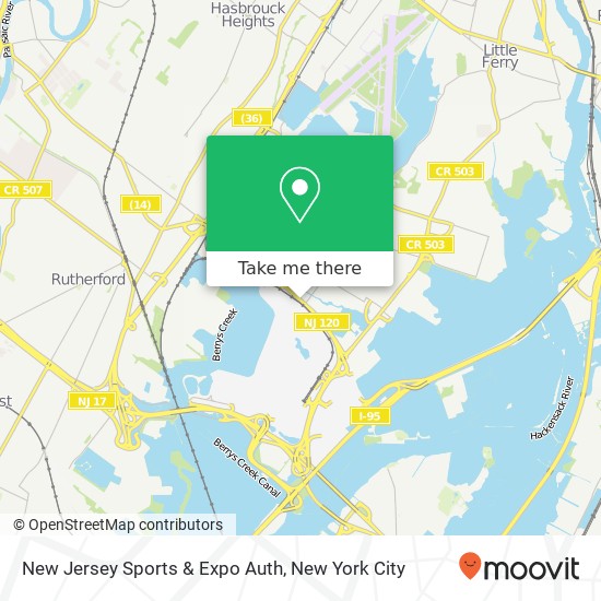 New Jersey Sports & Expo Auth map