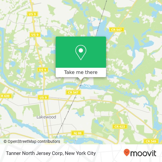 Mapa de Tanner North Jersey Corp