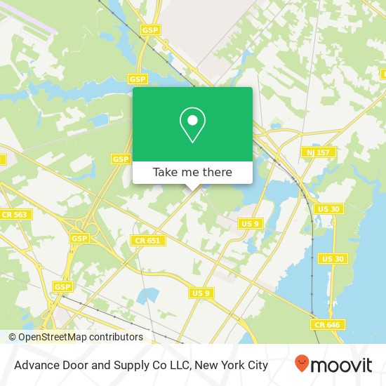 Mapa de Advance Door and Supply Co LLC