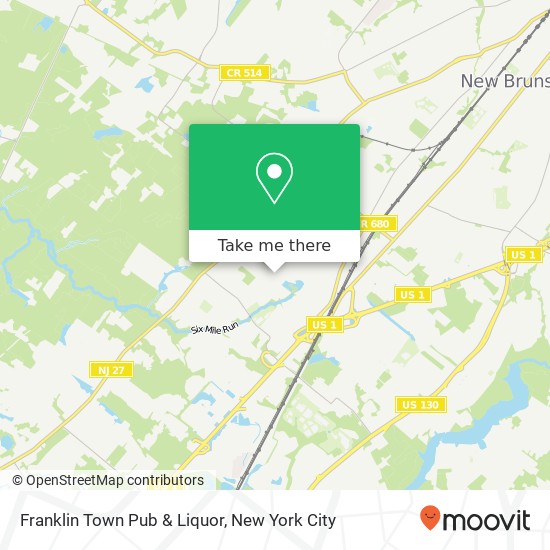 Mapa de Franklin Town Pub & Liquor