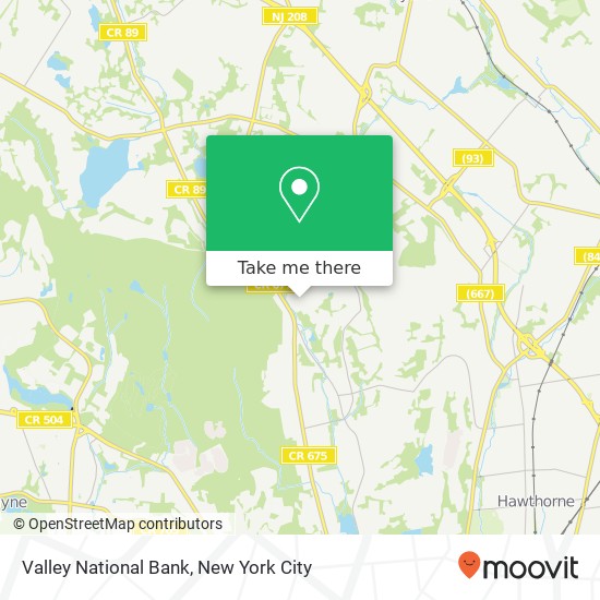 Valley National Bank map