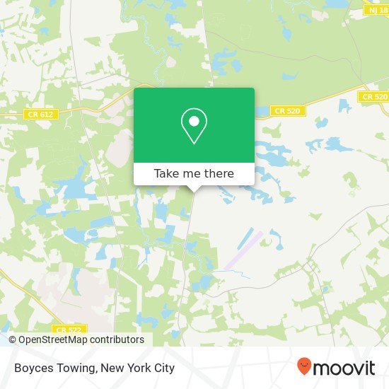 Mapa de Boyces Towing