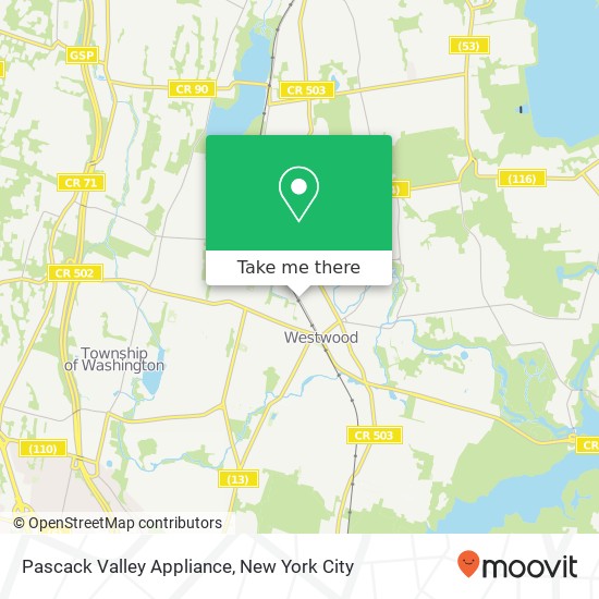 Mapa de Pascack Valley Appliance